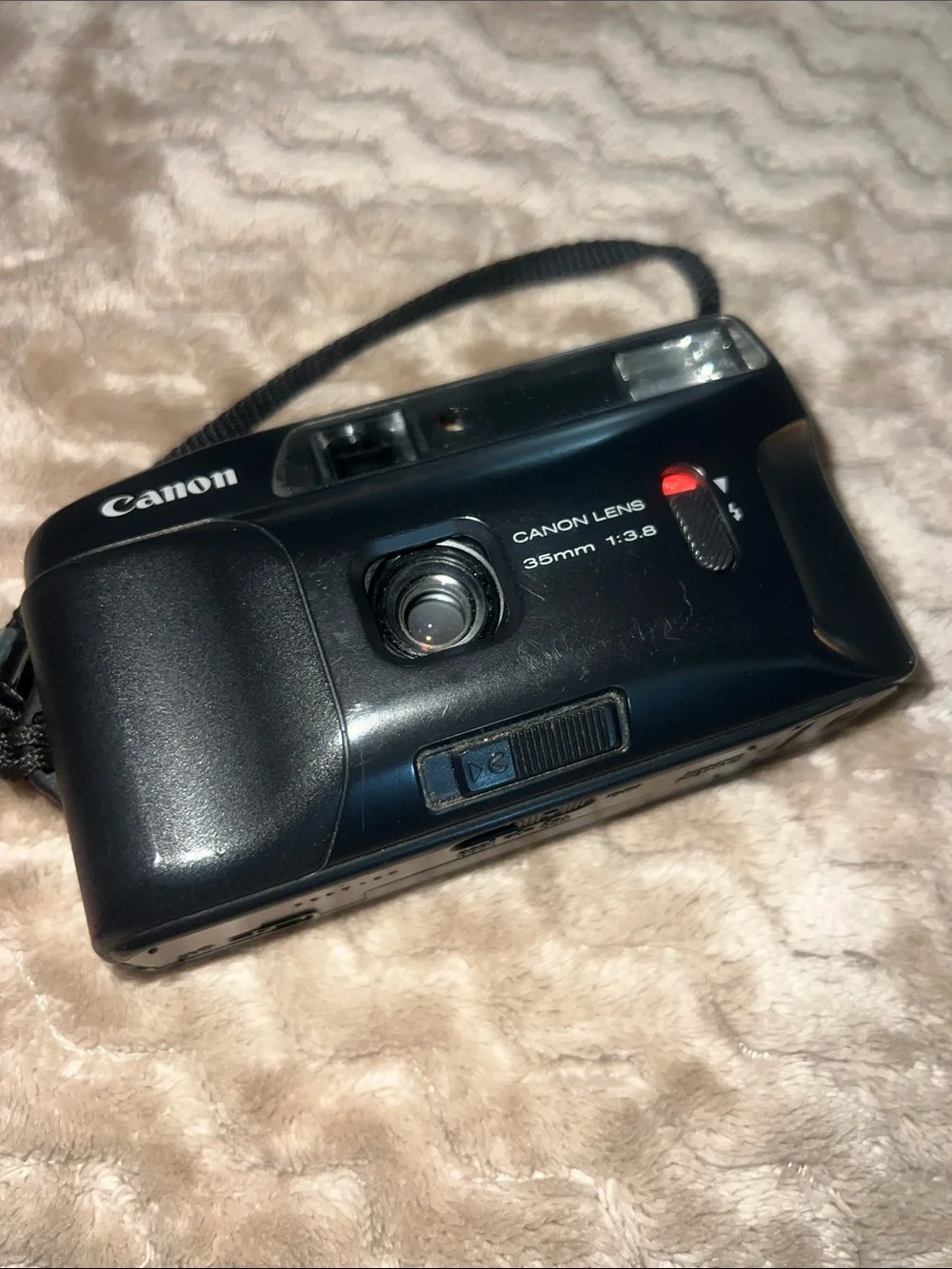 Canon Black Compact 35mm Point & Shoot Camera, vintage Snappy EZ